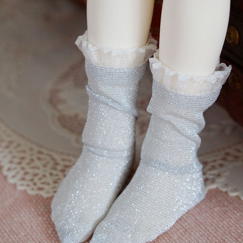 Silver glitter socks (MSD)